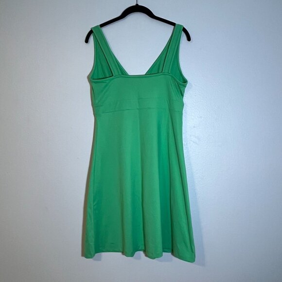 Patagonia Aloe Green Florita Tank Jersey Knit‎ Dress Sleeveless V-neck Medium - Picture 5 of 8